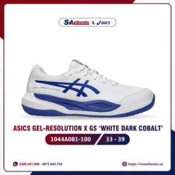 Giày Tennis Pickleball Nữ ASICS Gel Resolution X White Dark Cobalt (1044A081-100)