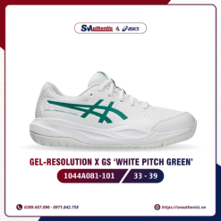 Giày Tennis Pickleball Nữ ASICS Gel Resolution X White Pitch Green (1044A081-101)