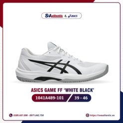 Giày Tennis Pickleball Nam ASICS Game FF White Black (1041A489-101)