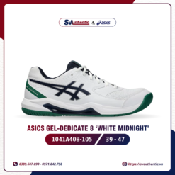 Giày Tennis Pickleball Nam Asics Gel-Dedicate 8 Wide White Midnight (1041A410-104)