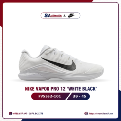 Giày Tennis Pickleball Nam Nike Vapor Pro 12 White / Black (FV5552-101)