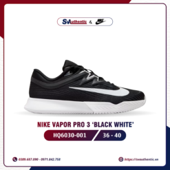 Giày Tennis Pickleball Nike Vapor Pro 3 Black White Chính Hãng (HQ6030-001)