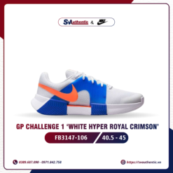 Giày Tennis Pickleball Nike Zoom GP Challenge 1 White Hyper Royal Crimson Chính Hãng (FB3147-106)