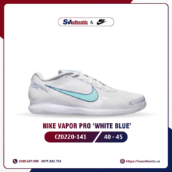 Giày Tennis Pickleball Nike Court Air Zoom Vapor Pro  White Blue Chính Hãng (CZ0220-141)