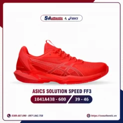 Giày Tennis Pickleball Nữ Asics Solution Speed FF 3 Full Red (1041A438-600)