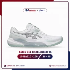 Giày Tennis Pickleball Nam Asics Gel Challenge 15 White / Gunmetal (1041A510-101)
