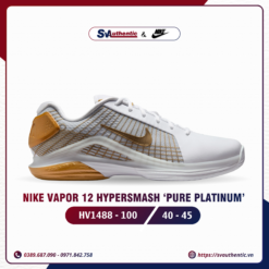 Giày Tennis Pickleball Nam NIKE Vapor Pro 12 Hypersmash White / Metallic Gold (HV1488-100)