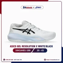 Giày Tennis Pickleball Nam ASICS GEL RESOLUTION X  White/Black (1041A481-100)