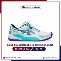 Giày Tennis Pickleball Nam Asics Gel Challenge 15 White / Sea Glass (1041A510-103)