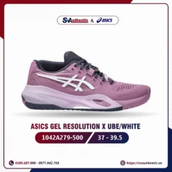 Giày Tennis Pickleball Nữ Asics Gel Resolution X  Ube/White (1042A279-500)