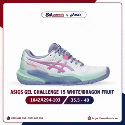 Giày Tennis Pickleball Nữ Asics Gel Challenge 15 White / Dragon Fruit (1042A294-103)