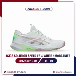 Giày Tennis Pickleball Nữ Asics Solution Speed FF 4 White / Morganite (1042A307-100)