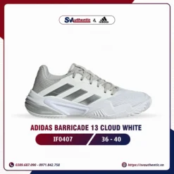 Giày Tennis Pickleball Nữ ADIDAS Barricade 13 Cloud White (IF0407)