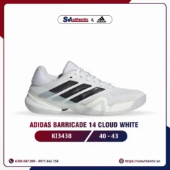 Giày Tennis Pickleball Nam ADIDAS Barricade 14 Cloud White (KI3438)
