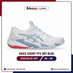 Giày Tennis Pickleball Nữ ASICS Court FF 3 Sky Blue (1042A220-107)