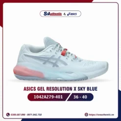 Giày Tennis Pickleball Nữ ASICS Gel Resolution X  Sky Blue (1042A279-401)